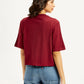 Women's Printed Boxy Fit T-Shirt - back View