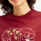 Women's Printed Boxy Fit T-Shirt - Detail View