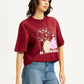 Women's Printed Boxy Fit T-Shirt - Side View