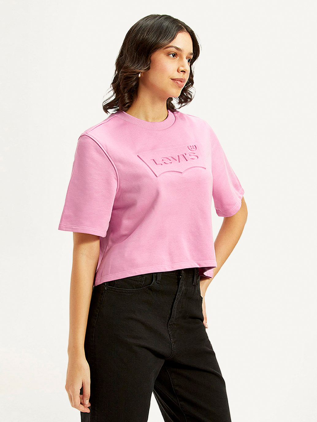 Women's Printed Boxy Fit T-Shirt - Side View