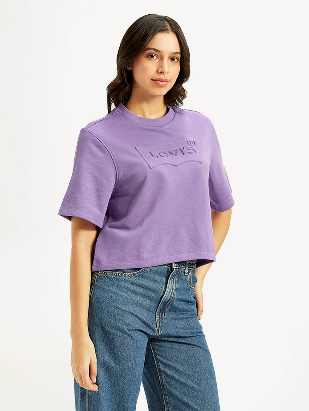 Women's Printed Boxy Fit T-Shirt - side View