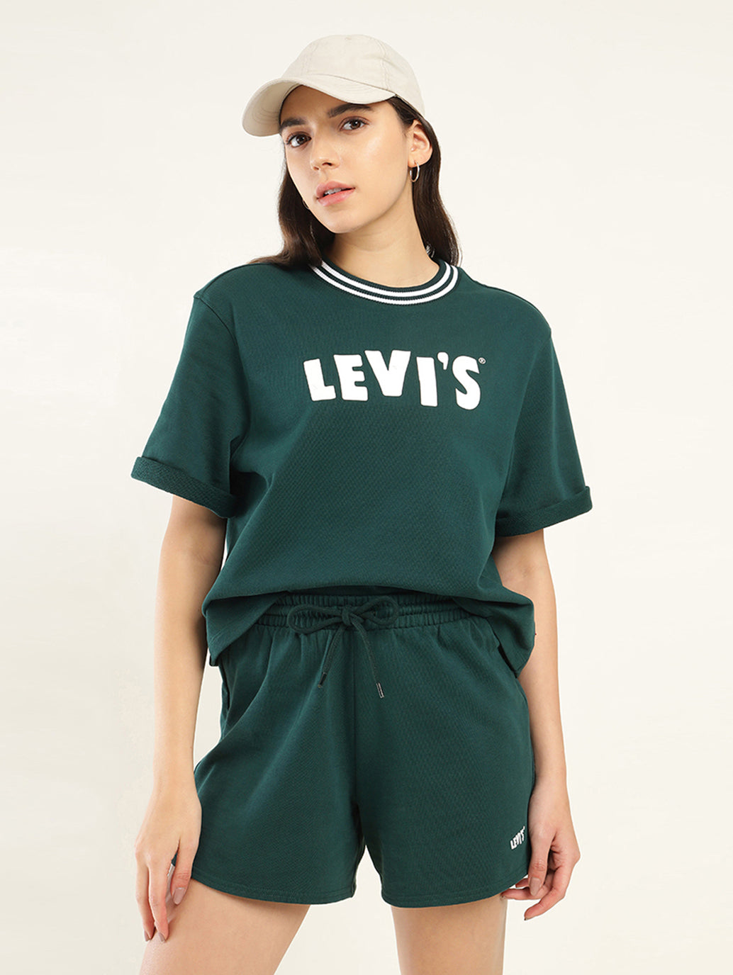 Women's Brand Logo Relaxed Fit T-shirt