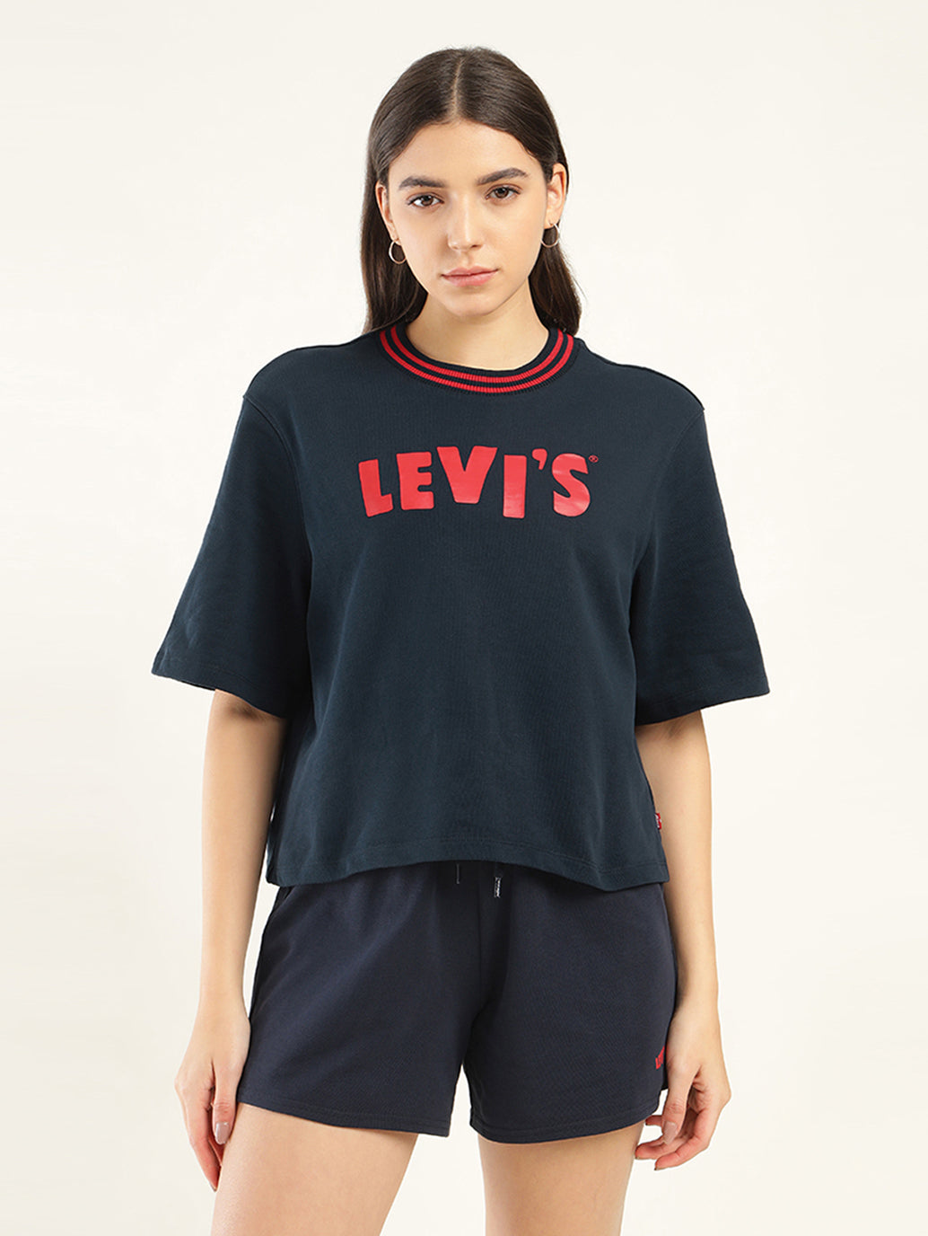 Women's Brand Logo Relaxed Fit T-shirt