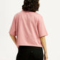Women's Brand Logo Relaxed Fit T-shirt - Back View