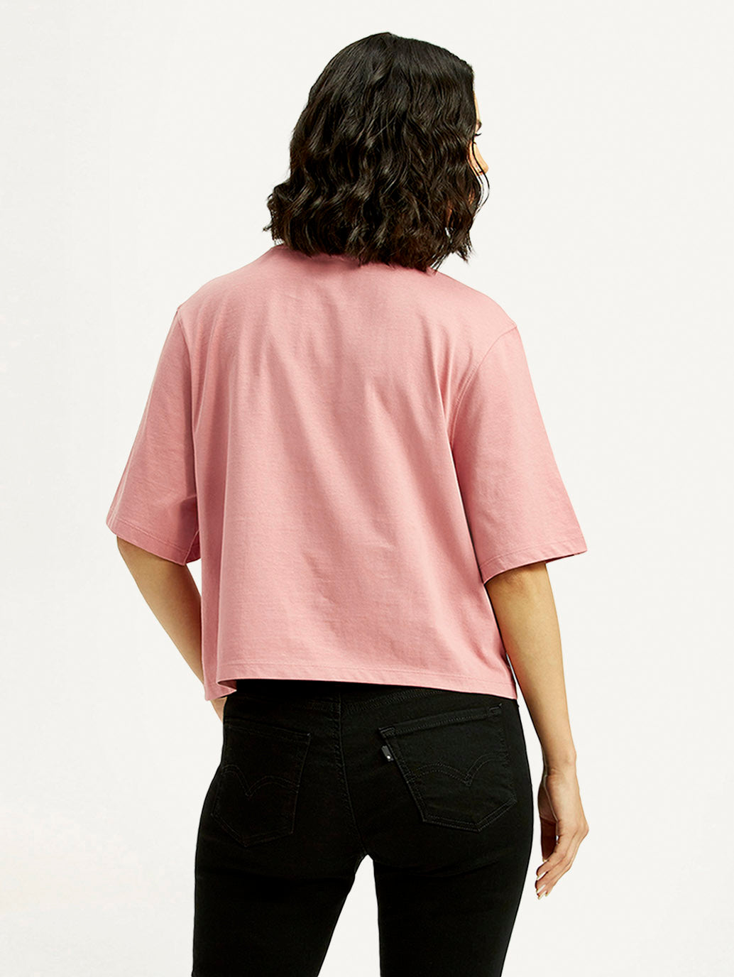 Women's Brand Logo Relaxed Fit T-shirt - Back View
