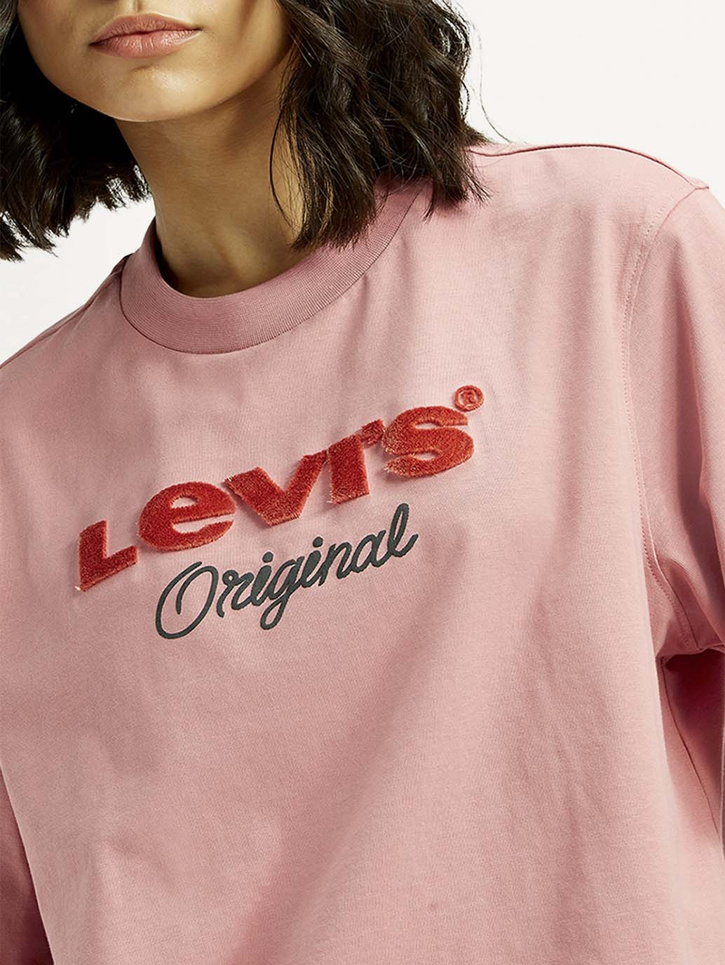 Women's Brand Logo Relaxed Fit T-shirt - Detail View