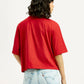 Women's Typographic Print Relaxed Fit T-shirt - Back View