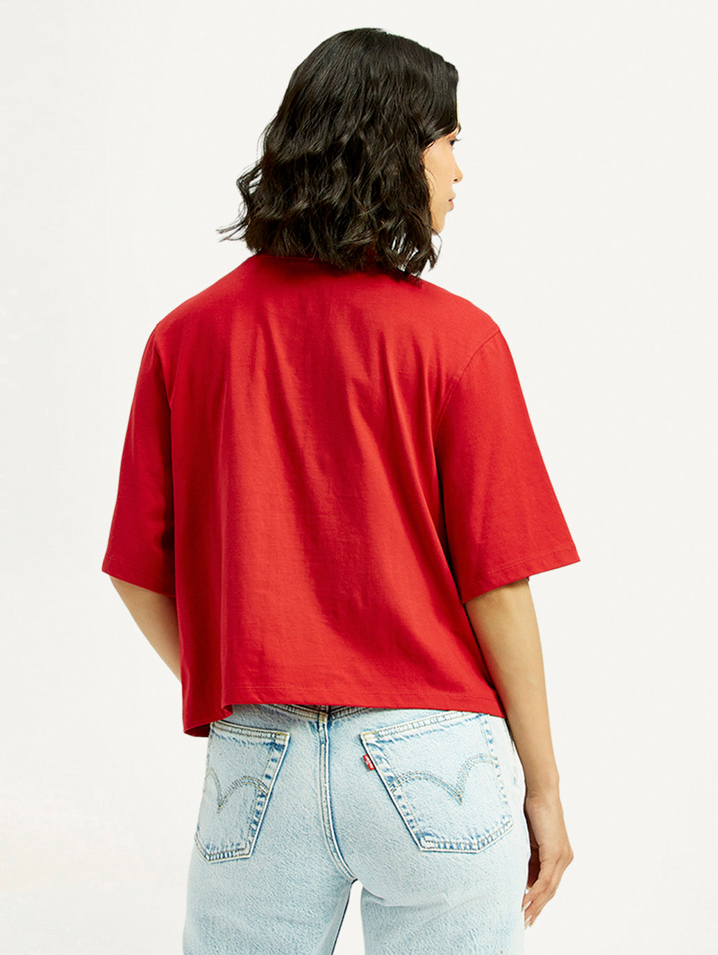 Women's Typographic Print Relaxed Fit T-shirt - Back View