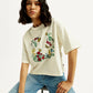 Women's Floral Relaxed Fit T-shirt - Elevated View