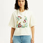 Women's Floral Relaxed Fit T-shirt - Front View