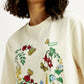 Women's Floral Relaxed Fit T-shirt - Detail View