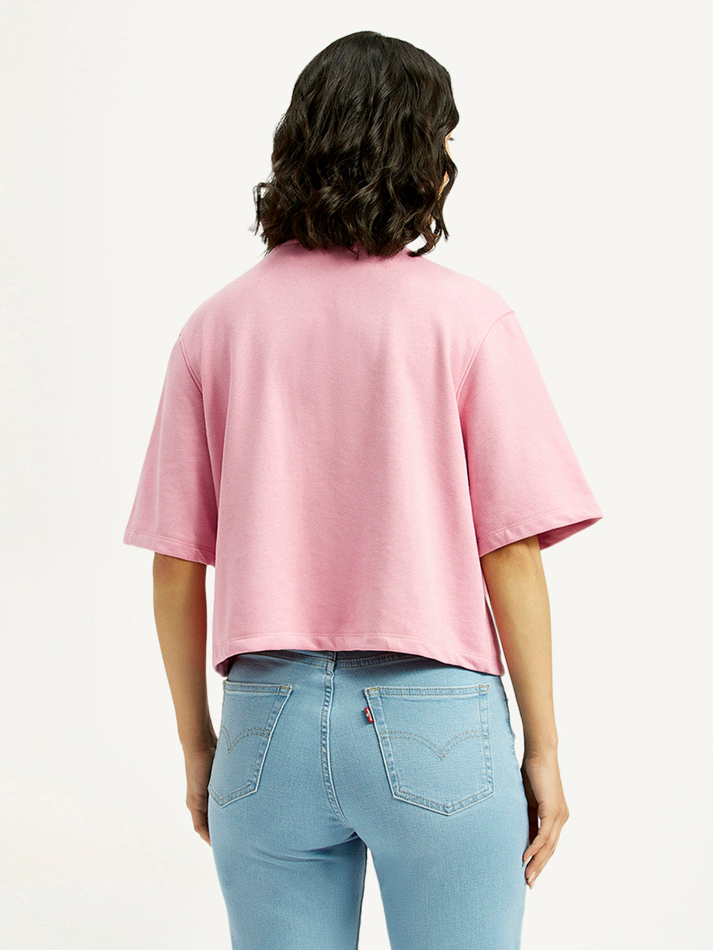 Women's Typographic Print Relaxed Fit T-shirt - Back View