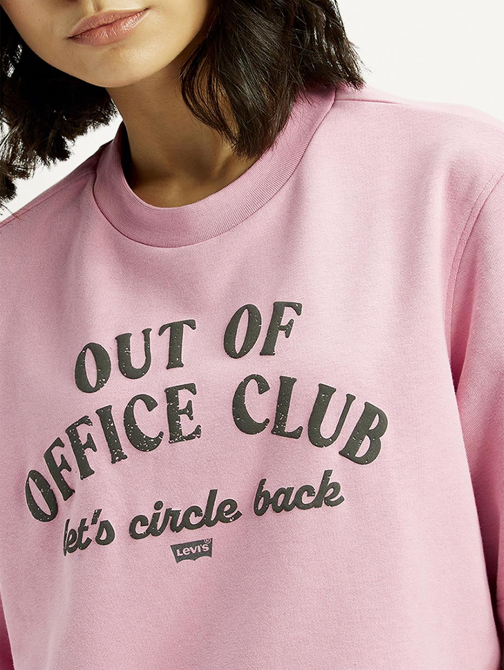 Women's Typographic Print Relaxed Fit T-shirt - Detail View