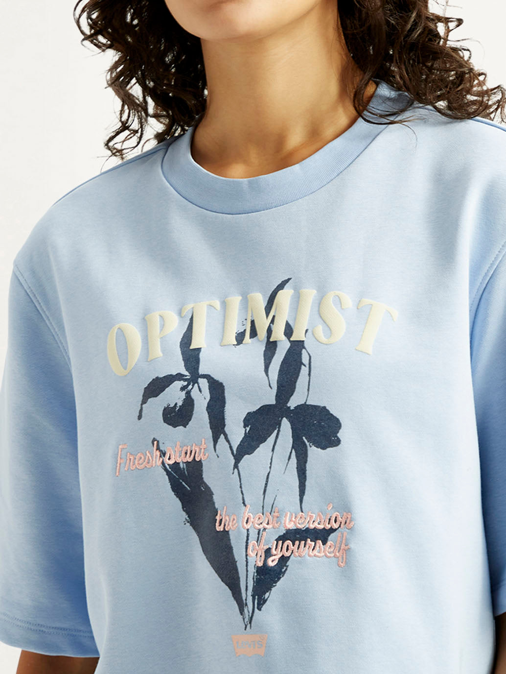 Women's Graphic Print Boxy T-shirt - Detail View