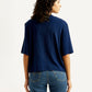 Women's Brand Logo Boxy T-shirt - Back View