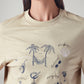 Women's Printed Relaxed Fit T-Shirt - Detail View