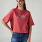 Women's Rust Relaxed Fit Embroidery T-Shirt - Styleshot View