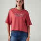 Women's Rust Relaxed Fit Embroidery T-Shirt - Front View