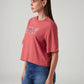 Women's Rust Relaxed Fit Embroidery T-Shirt - Side View