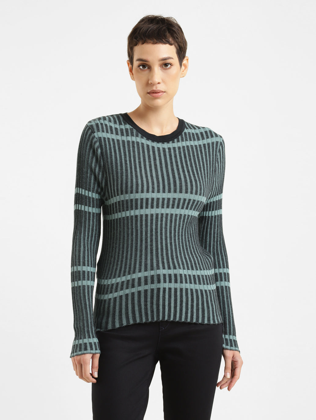Women's Striped Round Neck Top
