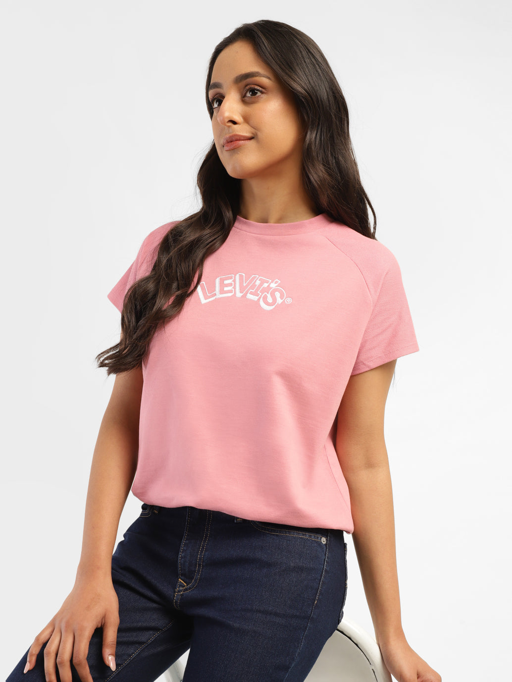 Women's Brand Logo Crew Neck T-Shirt