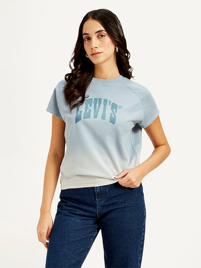 Women's Brand Logo Crew Neck Top
