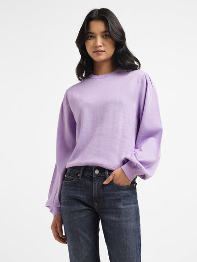 Women's Solid Crew Neck Sweater