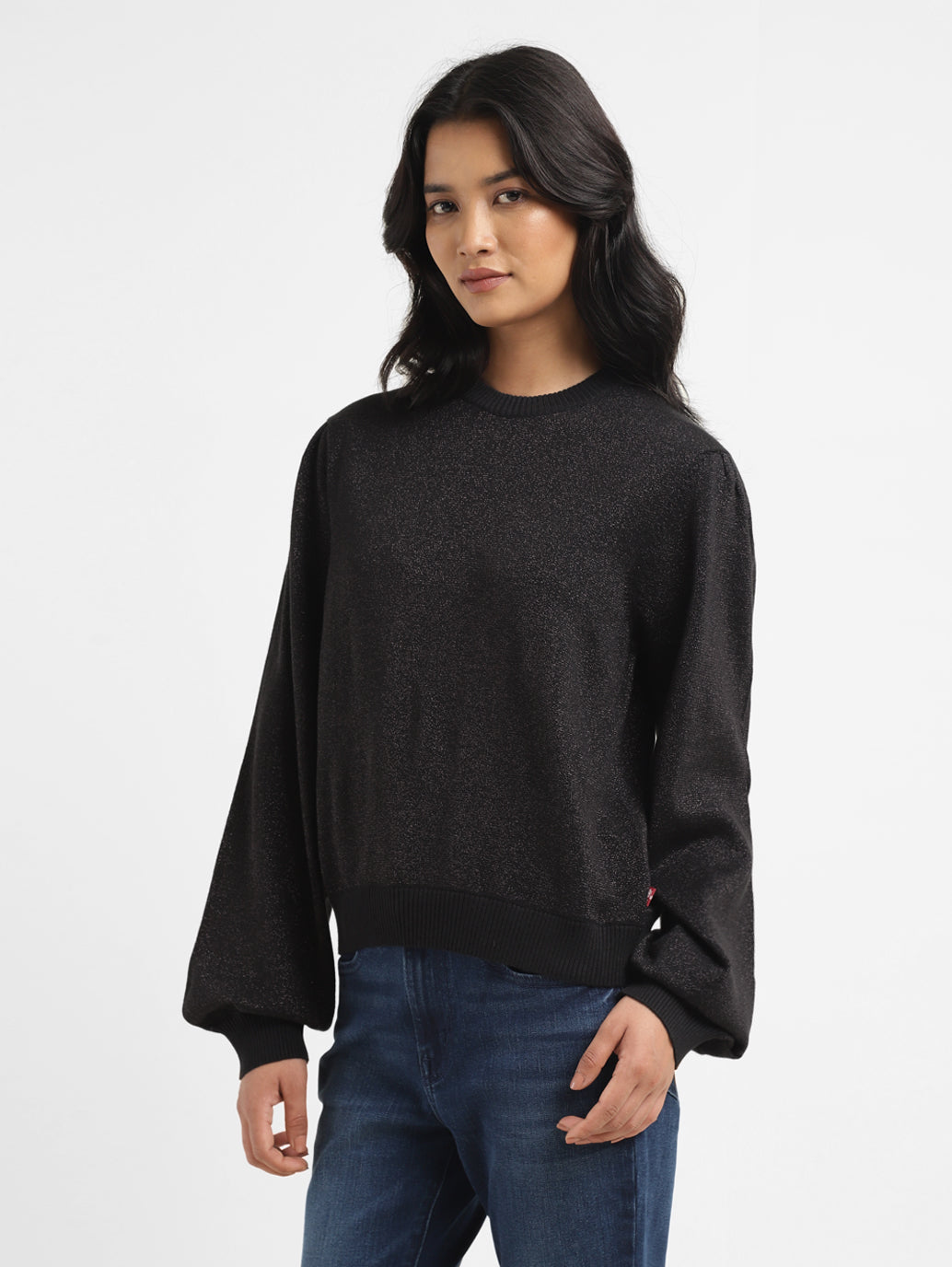 Black crew 2024 neck sweater women's