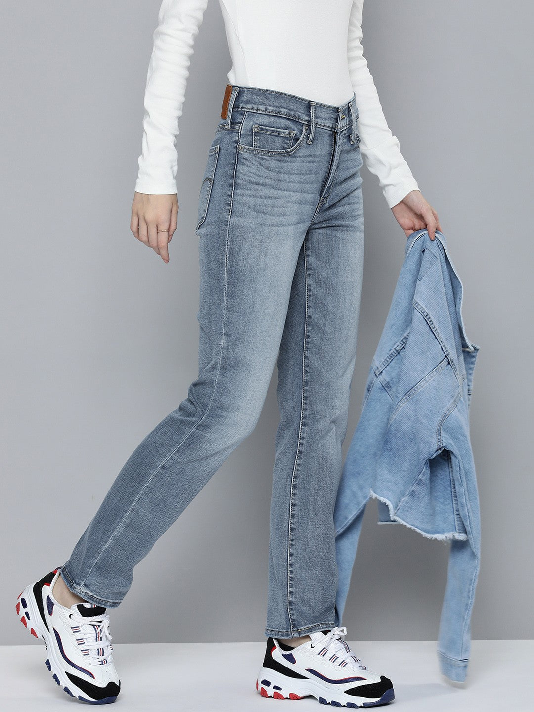 Women's 314 Blue Straight Fit High Rise Jeans