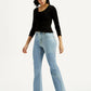 Women's 726 Light Indigo Flared Fit High Rise Jeans - Styleshot View