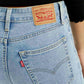 Women's 726 Light Indigo Flared Fit High Rise Jeans - Detail View