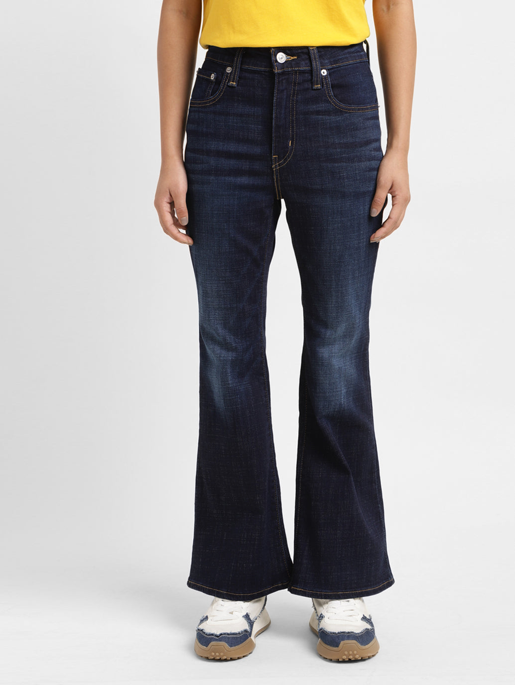 Women's 726 Blue Flared Fit High Rise Jeans