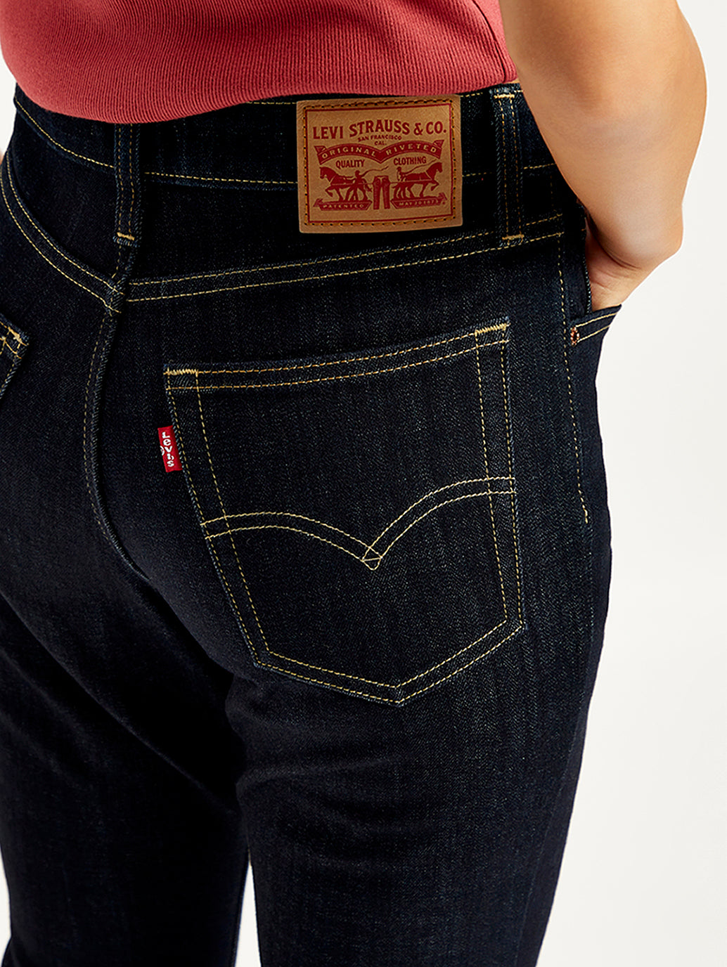 Women's 726 Navy Blue Flared Fit Mid Rise Jeans – Levis India Store