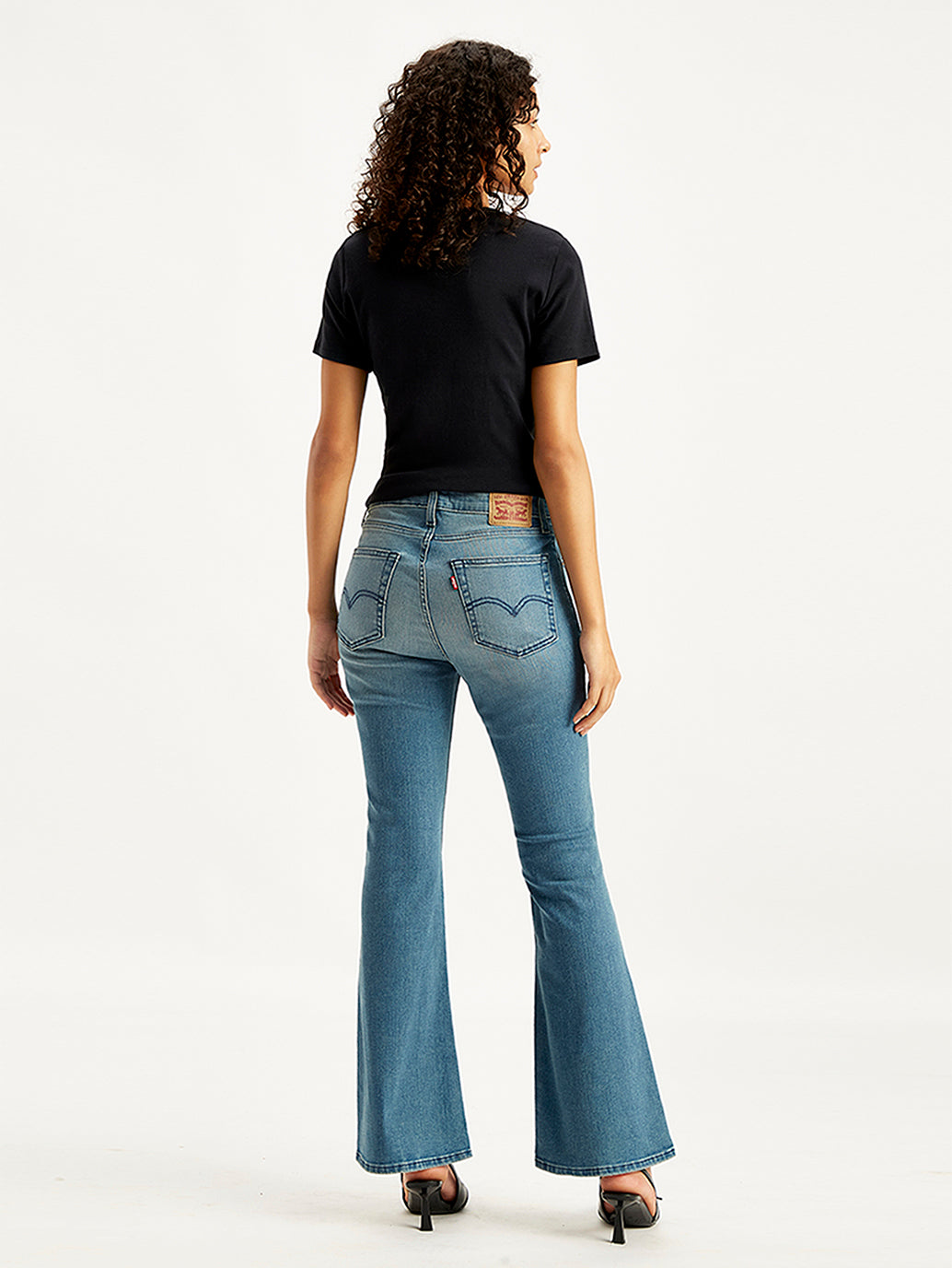 Women's Mid Rise 726 Flared Fit Blue Jeans