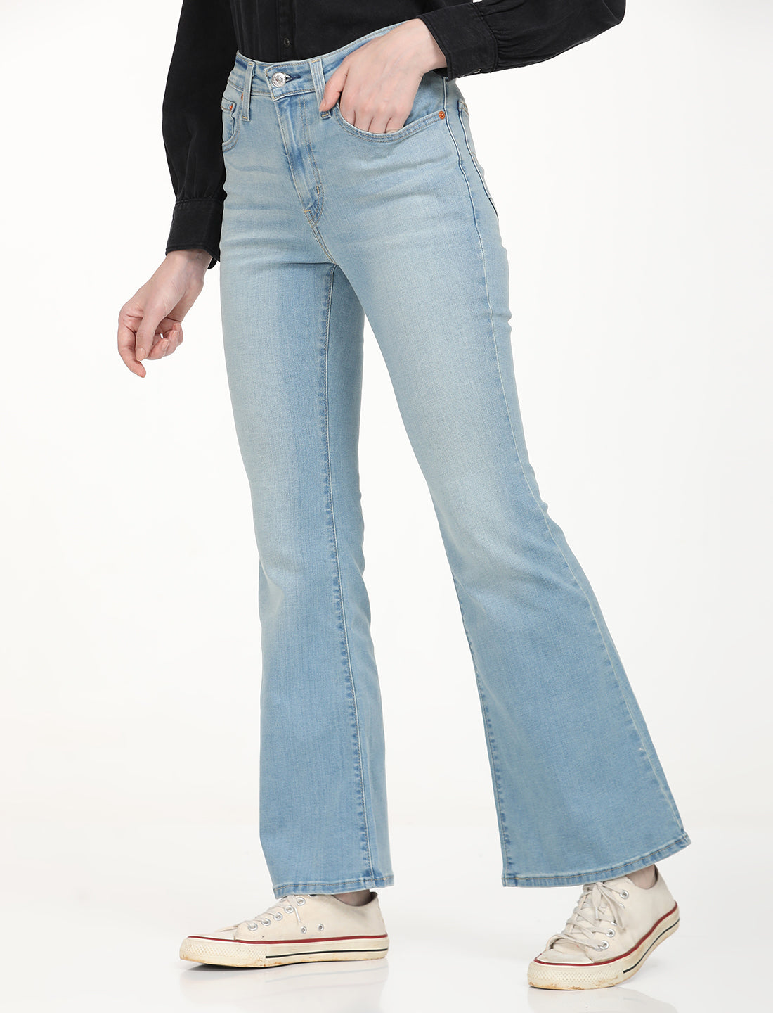 Women's 726 Blue Flared Fit High Rise Jeans