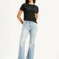 Women's 726 Light Blue Flared Fit Mid Rise Jeans - Styleshot View