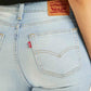 Women's 726 Light Blue Flared Fit Mid Rise Jeans - Detail View