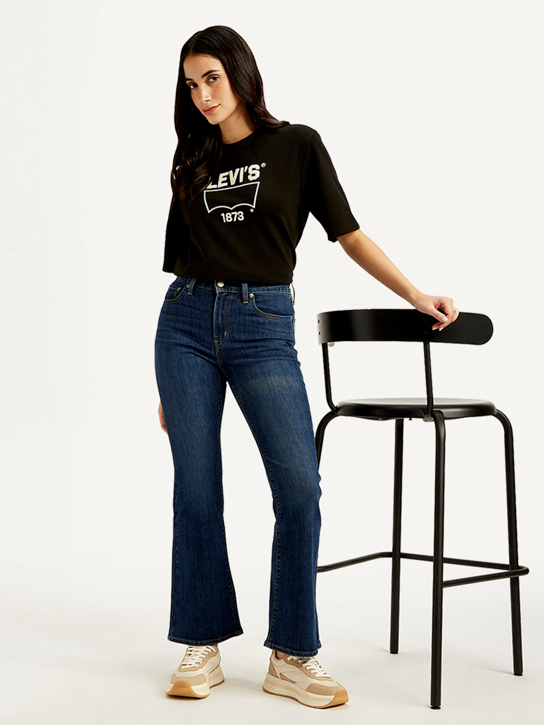 Women's 726 Indigo Flared Fit Mid Rise Jeans