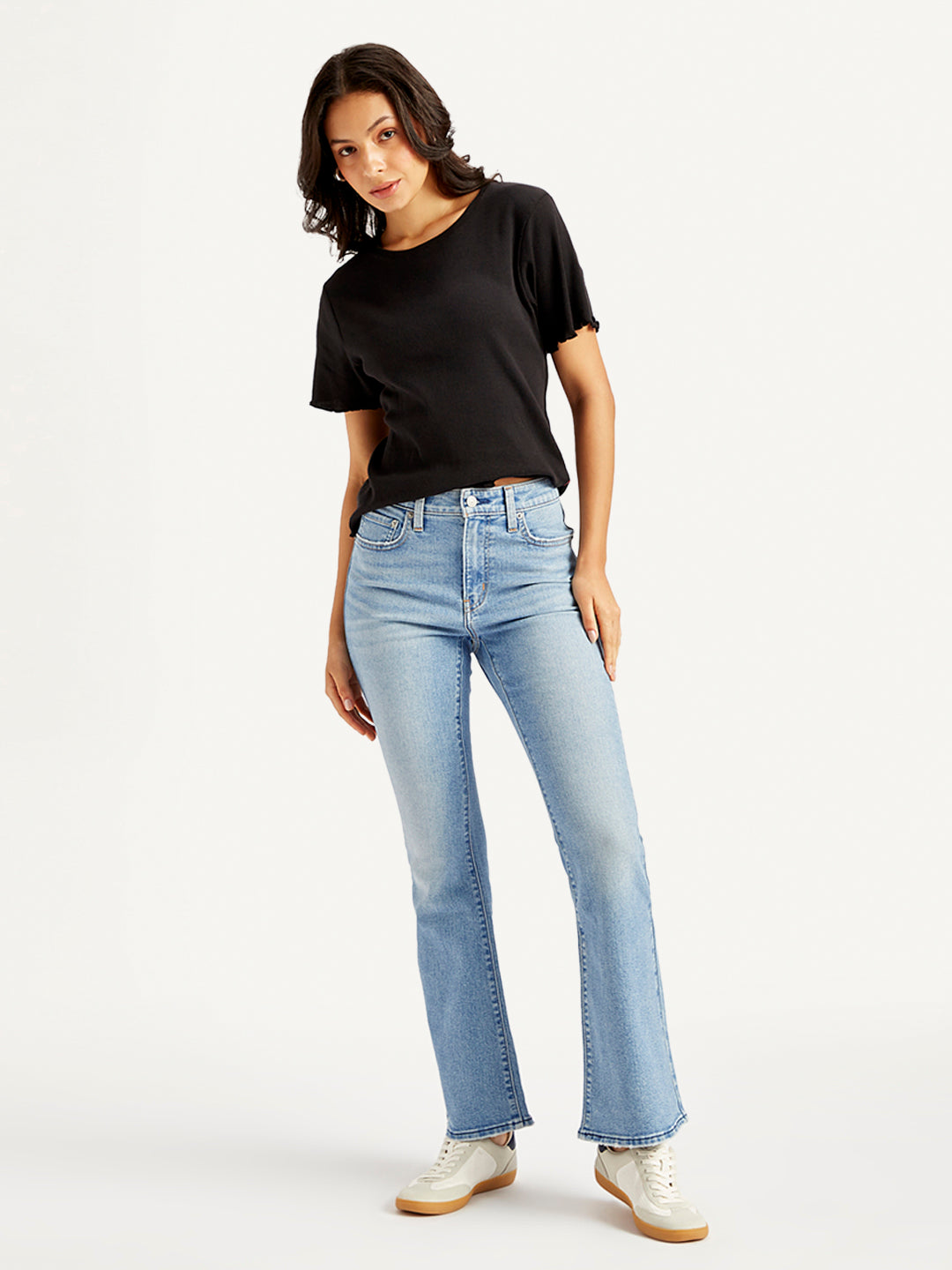 Women's 726 Blue Flared Fit High Rise Jeans