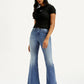 Women's 726 Med Indigo Flared Fit High Rise Jeans - Styleshot View