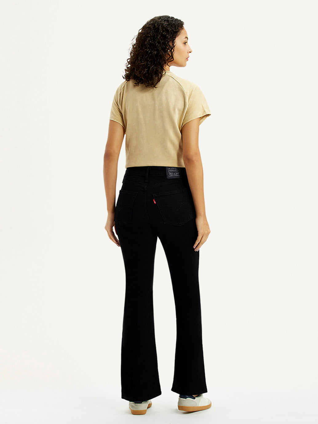 Women's 726 Black Slim Flared Fit High Rise Jeans - a53c026b-2cee-4ae9-bd1b-a5568851d629 View