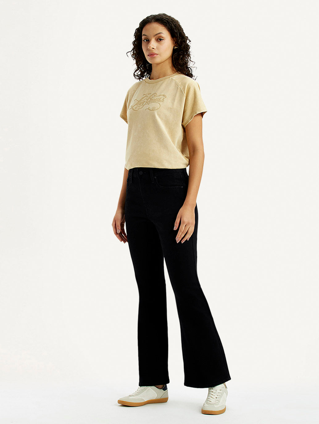 Women's 726 Black Slim Flared Fit High Rise Jeans - 82016d8c-899a-4ad4-b9d7-c6a701ceb002 View