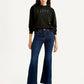 Women's 726 Navy Slim Flared Fit High Rise Jeans - Styleshot View