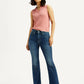 Women's 726 Blue Flared Fit High Rise Jeans - Styleshot View