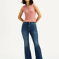 Women's 726 Blue Flared Fit High Rise Jeans - Front View