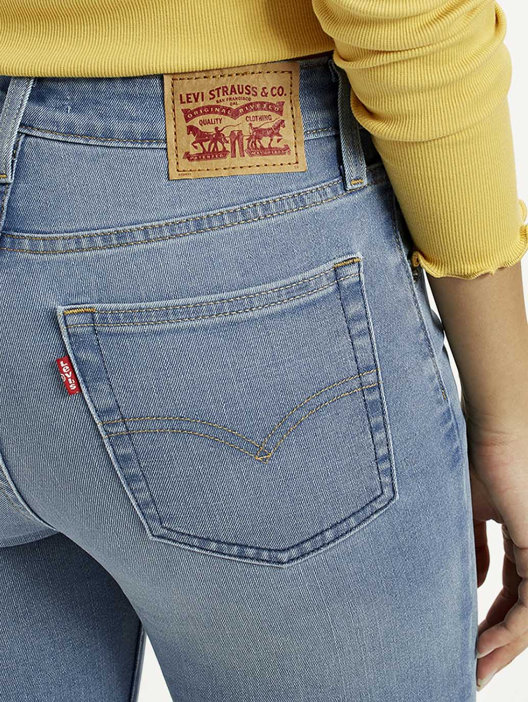 Women's 726 Med Indigo Flared Fit High Rise Jeans - Detail View