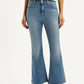 Women's 726 Blue Slim Flare Fit High Rise Jeans - Front View