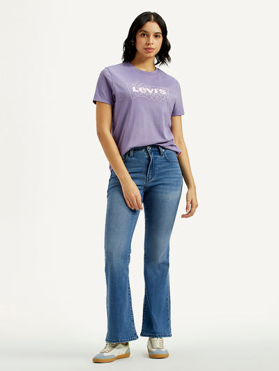 Women's 726 Mid Indigo Flared Fit High Rise Jeans-image-24