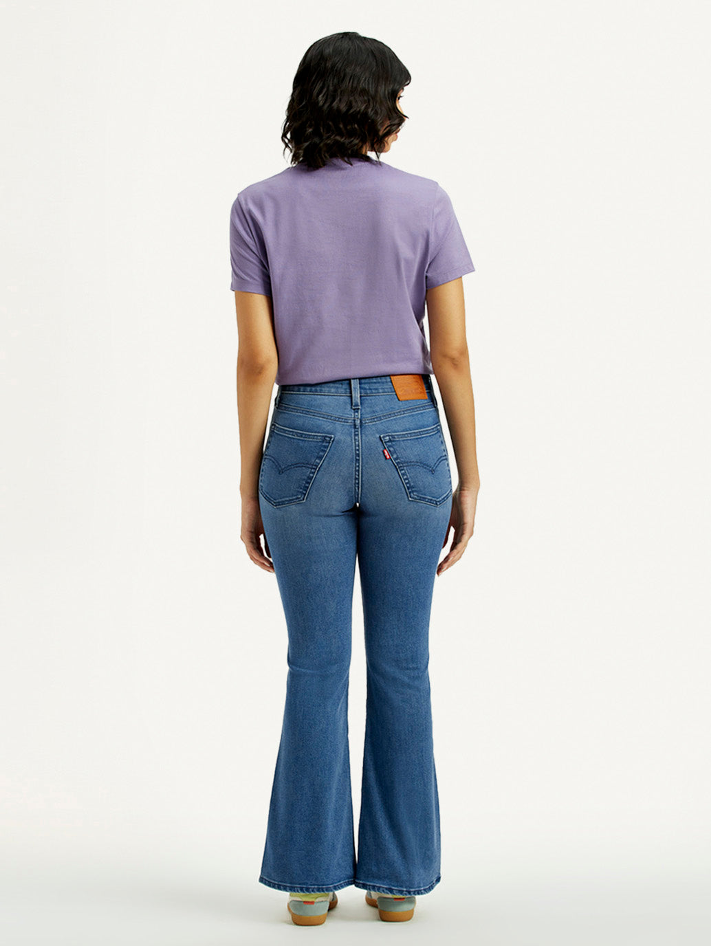 Women's 726 Mid Indigo Flared Fit High Rise Jeans - Back View