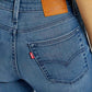 Women's 726 Mid Indigo Flared Fit High Rise Jeans - Detail View